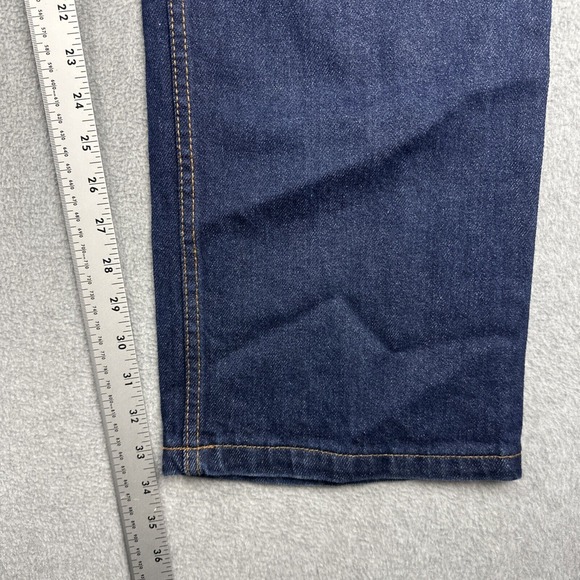 VTG Rocawear Jeans Mens 36x34 Dark Baggy Y2K Straight Skate Denim Grunge Hip Hop - Picture 8 of 10